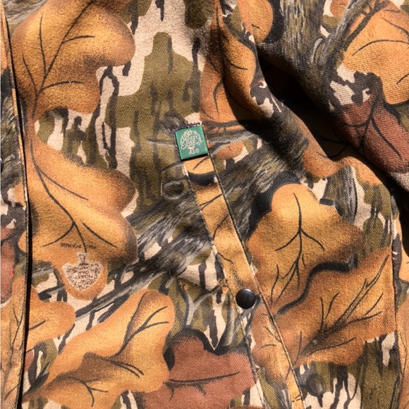 Vintage Heavy Mossy Oak Fall Camo Reversible Jacket - Picture 5 of 5